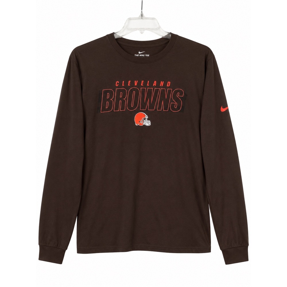 Nike Cleveland Browns NFL Long Sleeve Graphic T-Shirt Brown Mens Large